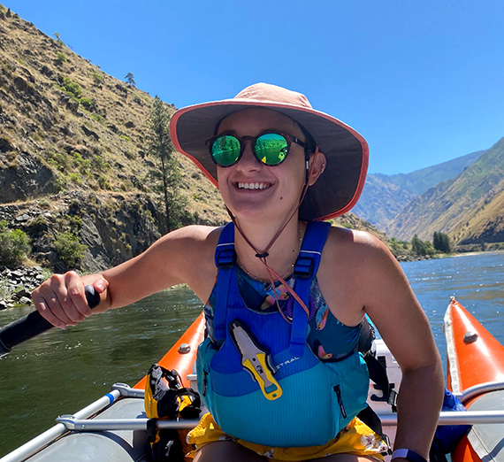 Karli Honebein enjoys a kayaking trip 