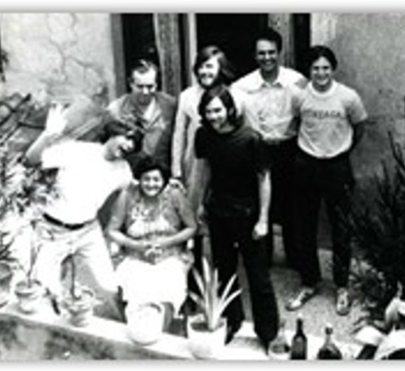 Black and white group photo