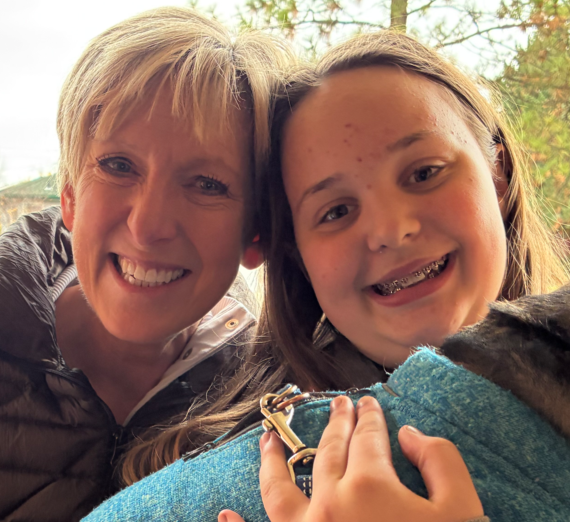 Melissa Taylor, Keylee Frampton (and Buddy the pup)