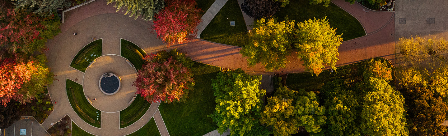 Aerial view of Gonzaga's campus