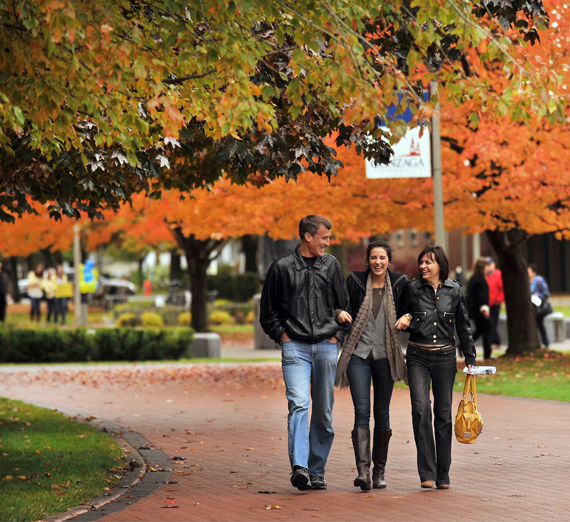 Family enjoying fall family weekend.