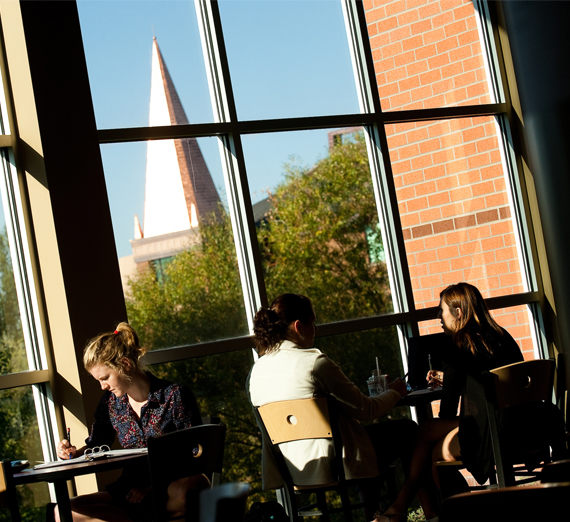 Gonzaga students studying in jepson.