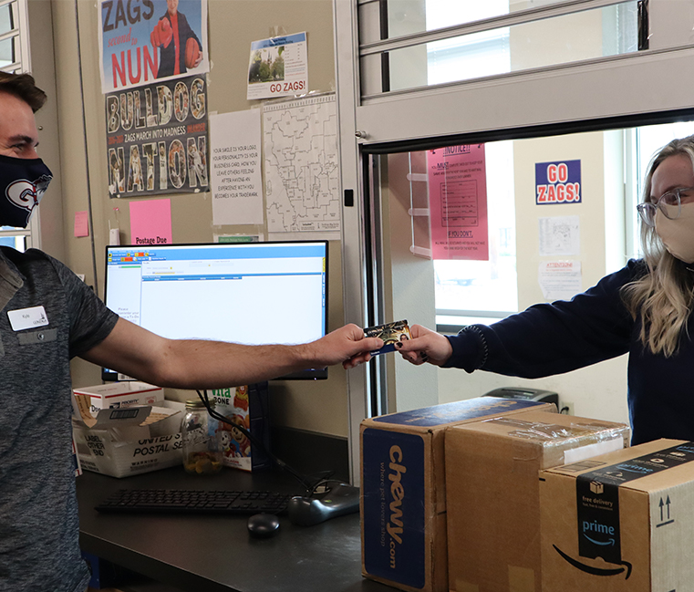 Mail Services is a full-service postal center for our Zags! Students can receive packages, send mail, and purchase stamps. To receive mail at Gonzaga, an MSC box must be requested and your ZagCard must be shown at pickup. ZAGCARD Services, located in the Hemmingson Center on the 3 rd floor, can process replacement cards if you misplace yours.
