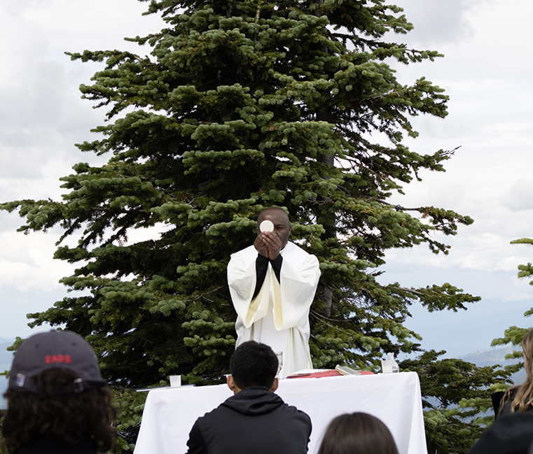 Mass on the summit of Mt Spokane