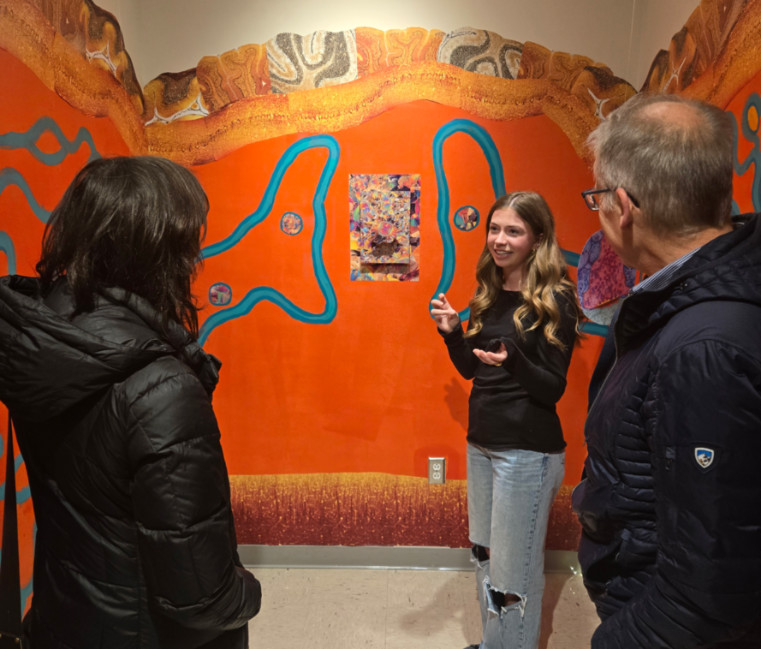 Gonzaga Univeristy Art and Neuroscience student, Ava Knap, discusses her exhibit, Where's My Mind, in the Jundt Art Museum Shoebox Gallery
