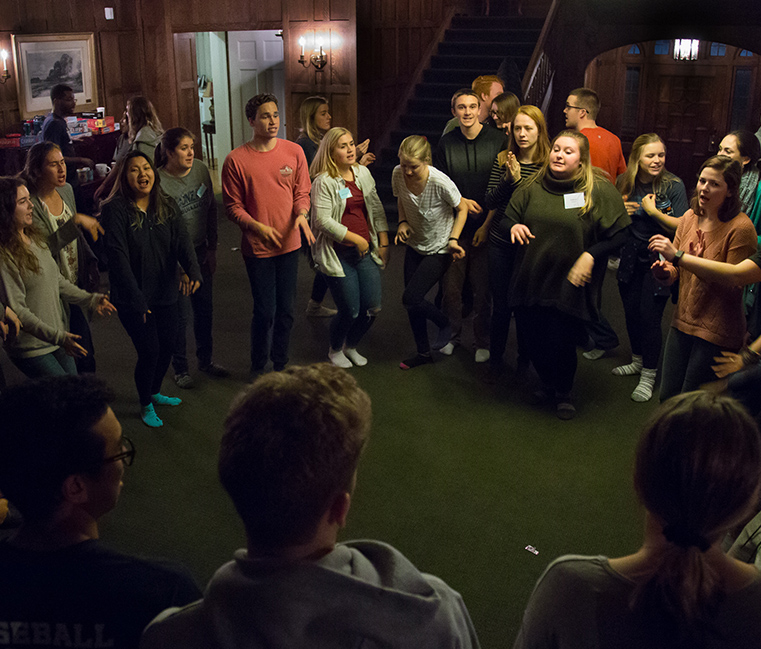 Comprehensive Leadership Program students doing a group activity