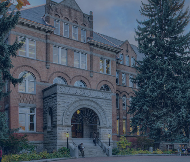 Exterior of College Hall located on Gonzaga University campus.