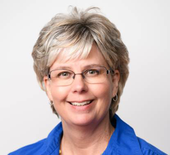 Female staff Katrina Rambo is smiling