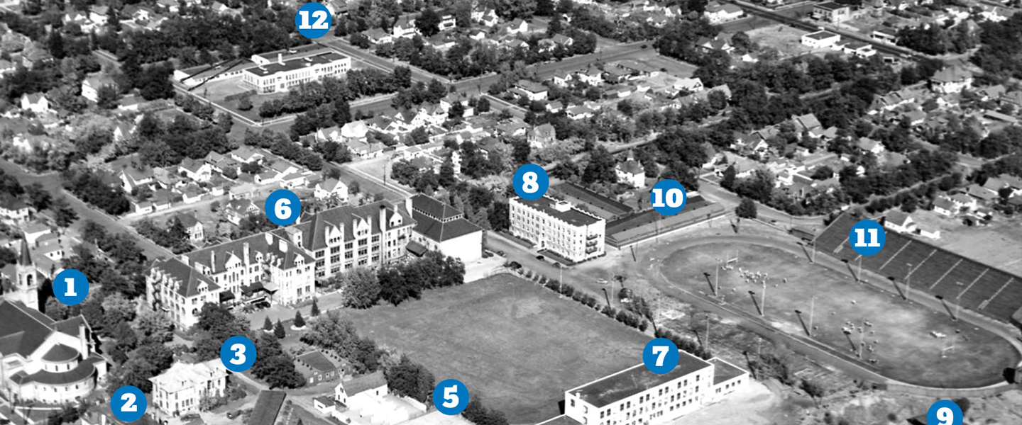 Old map of Gonzaga Campus