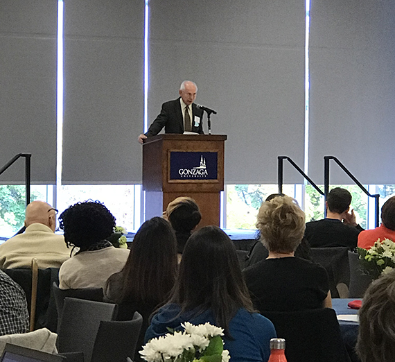 Joe Levin, Co-founder of the Southern Poverty Law Center, speaking at the 2017 International Conference on Hate Studies. 