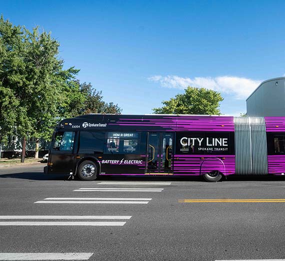 A City Line bus in transit.