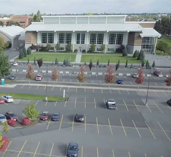 Arial view of McArthey Athletic Center