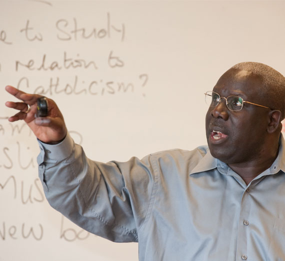 Father Baraza lecturing 
