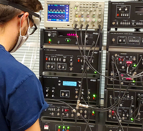 young man at control panel