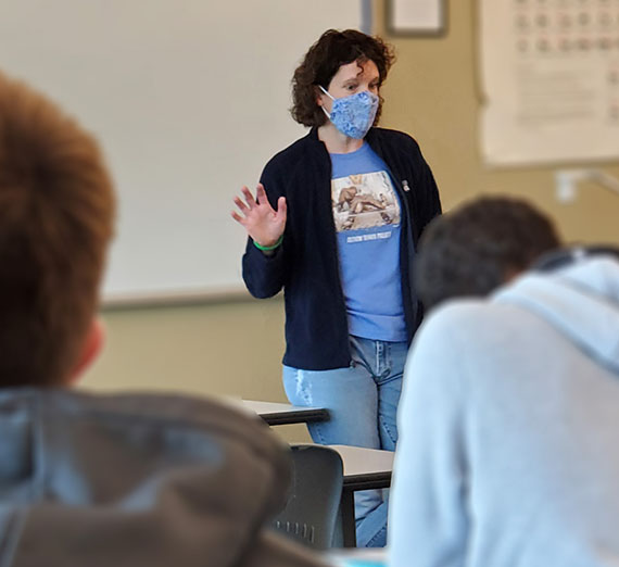 faculty teaching in classroom