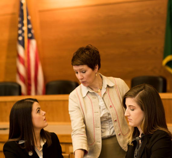 professor helps students 