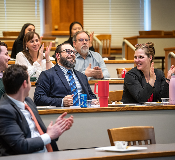 Students in a law school classroom