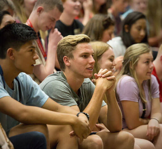 Students gathered at New Student Orientation