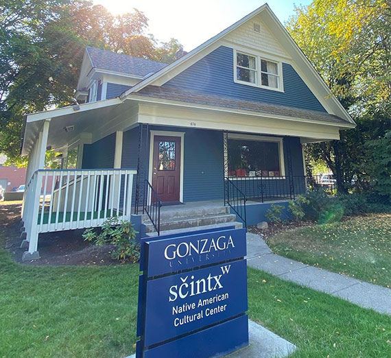 exterior shot of Sčintx<sup>w</sup>, Native House, located on Gonzaga University campus