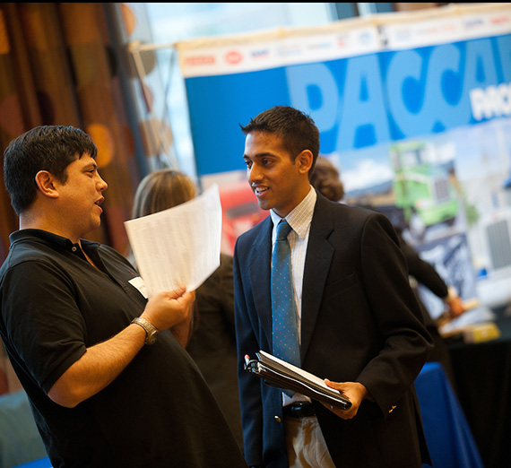 Employer, 51�Թ� at networking event.