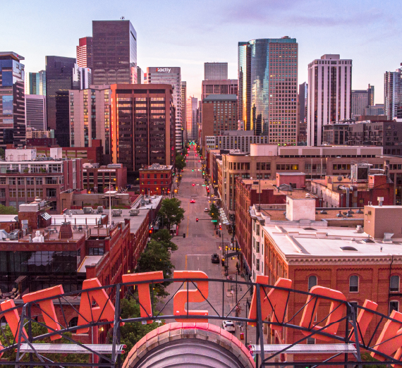Denver exterior cityscape from Union Station