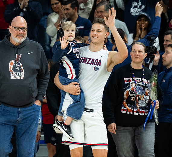 Gonzaga men's basketball player Ben Gregg