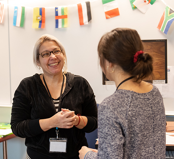 Community members attend a free literacy class