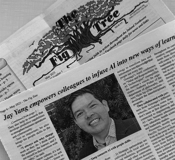 Newspaper clipping of feature article.