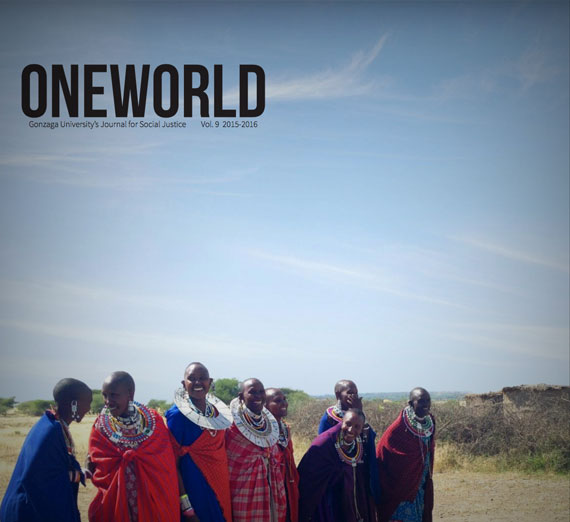 One World journal 2015-16 cover, "ONEWORLD"