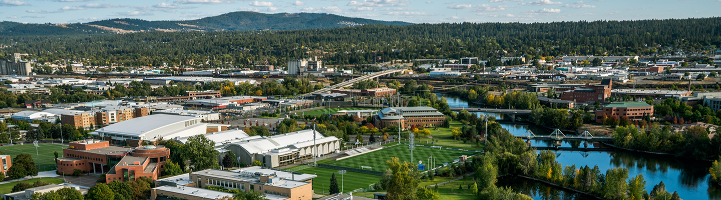 View of Gonzaga University campus and the surrounding area.