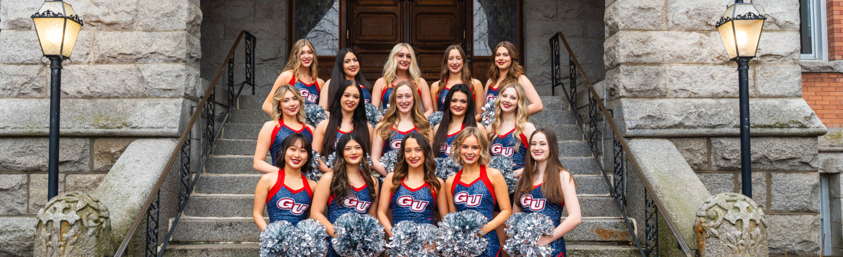 Gonzaga Dance Team in front of College Hall