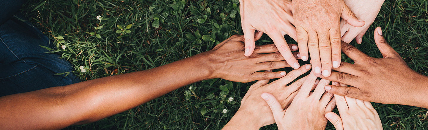 Decorative image, grouping of hands