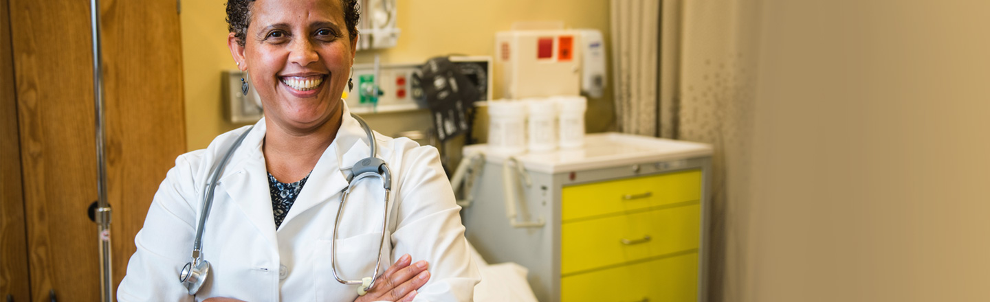 Post-Master's DNP nurse smiling