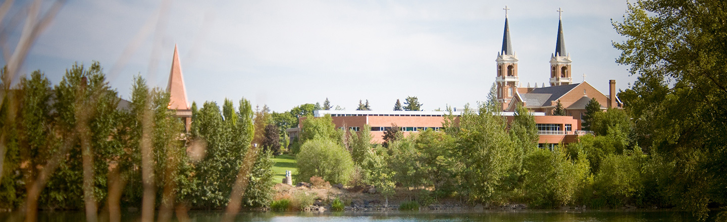 St Al's and the Jundt Museum Spire from across the Spokane River
