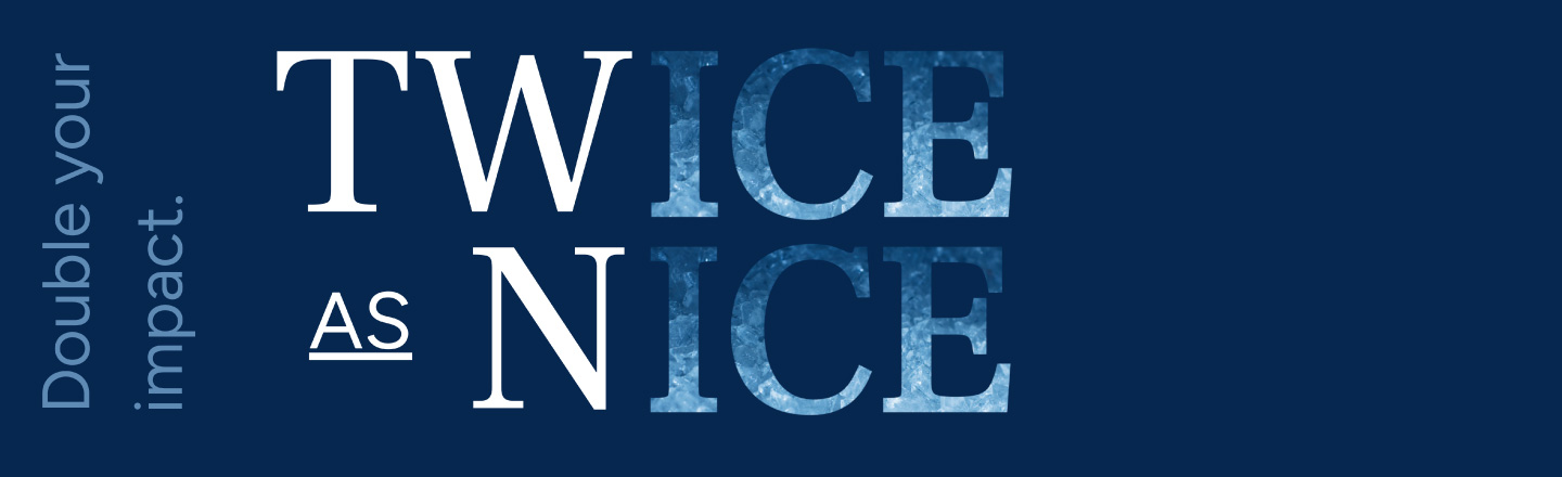 Double your impact. Twice as Nice