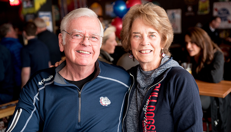 Gonzaga grads Mike and Judy Reilly at The Silly Birch in Boise