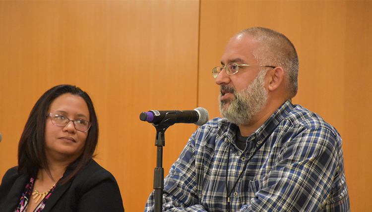 Joan Iva Fawcett and Vikas Gumbhir are two of four panelists