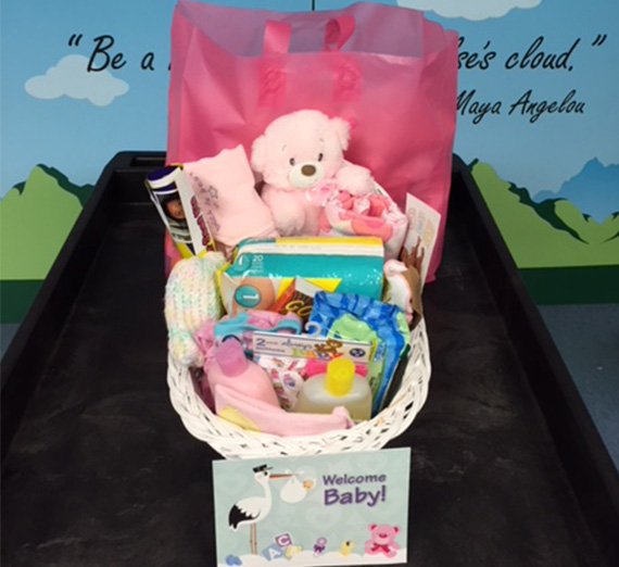 basket of items for baby