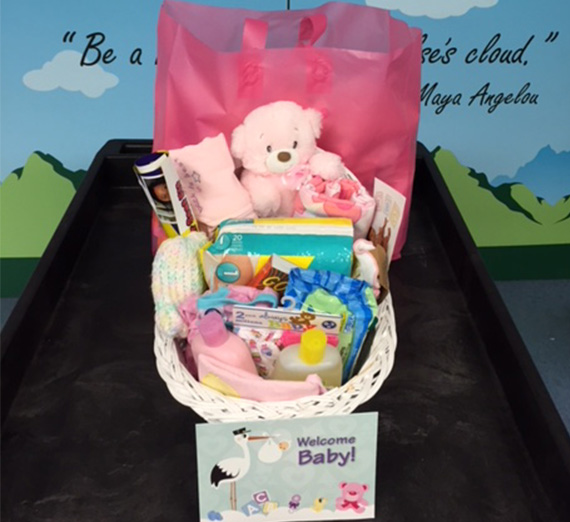 basket of items for baby 