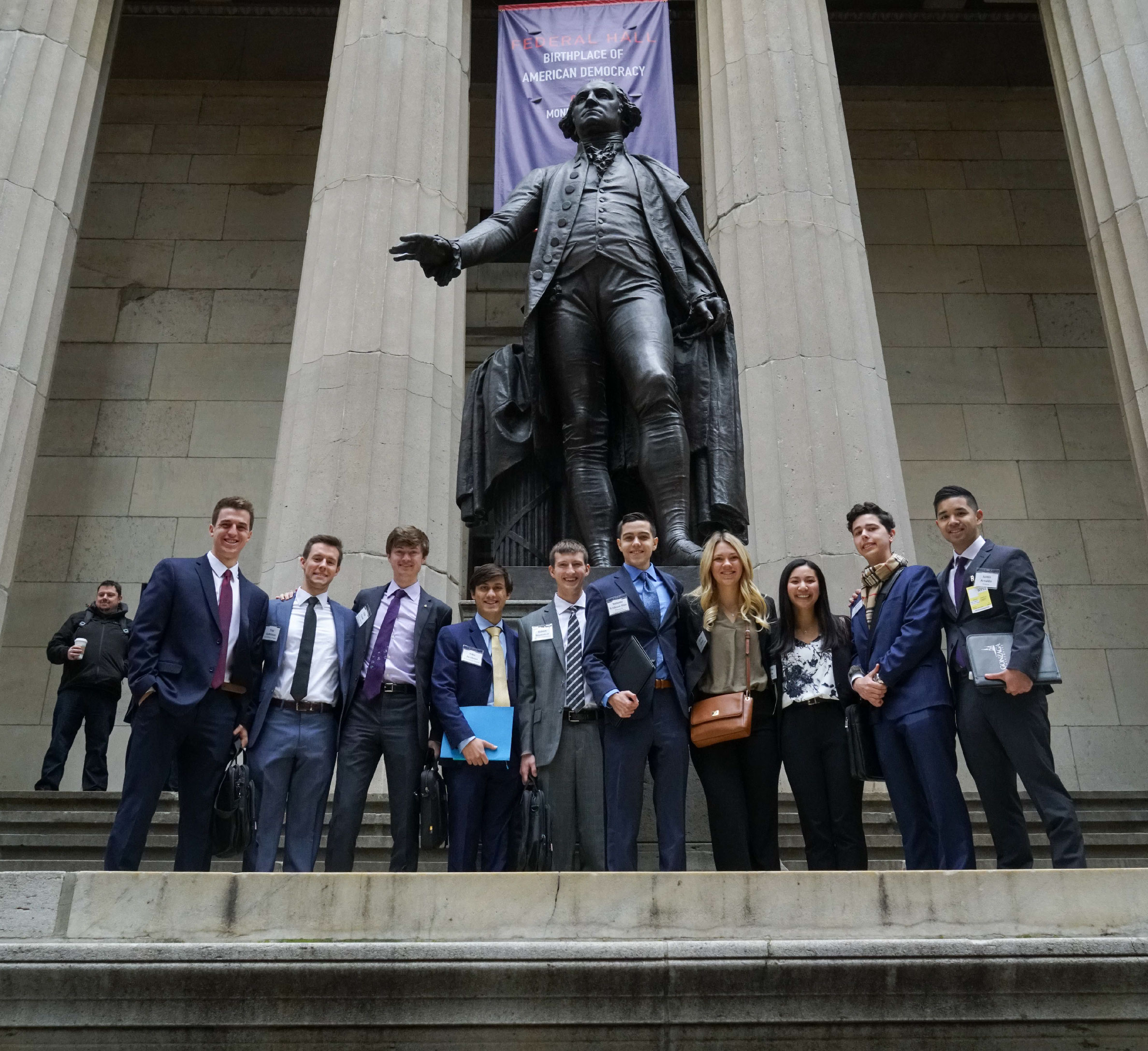 NY Trek Students on Wall Street