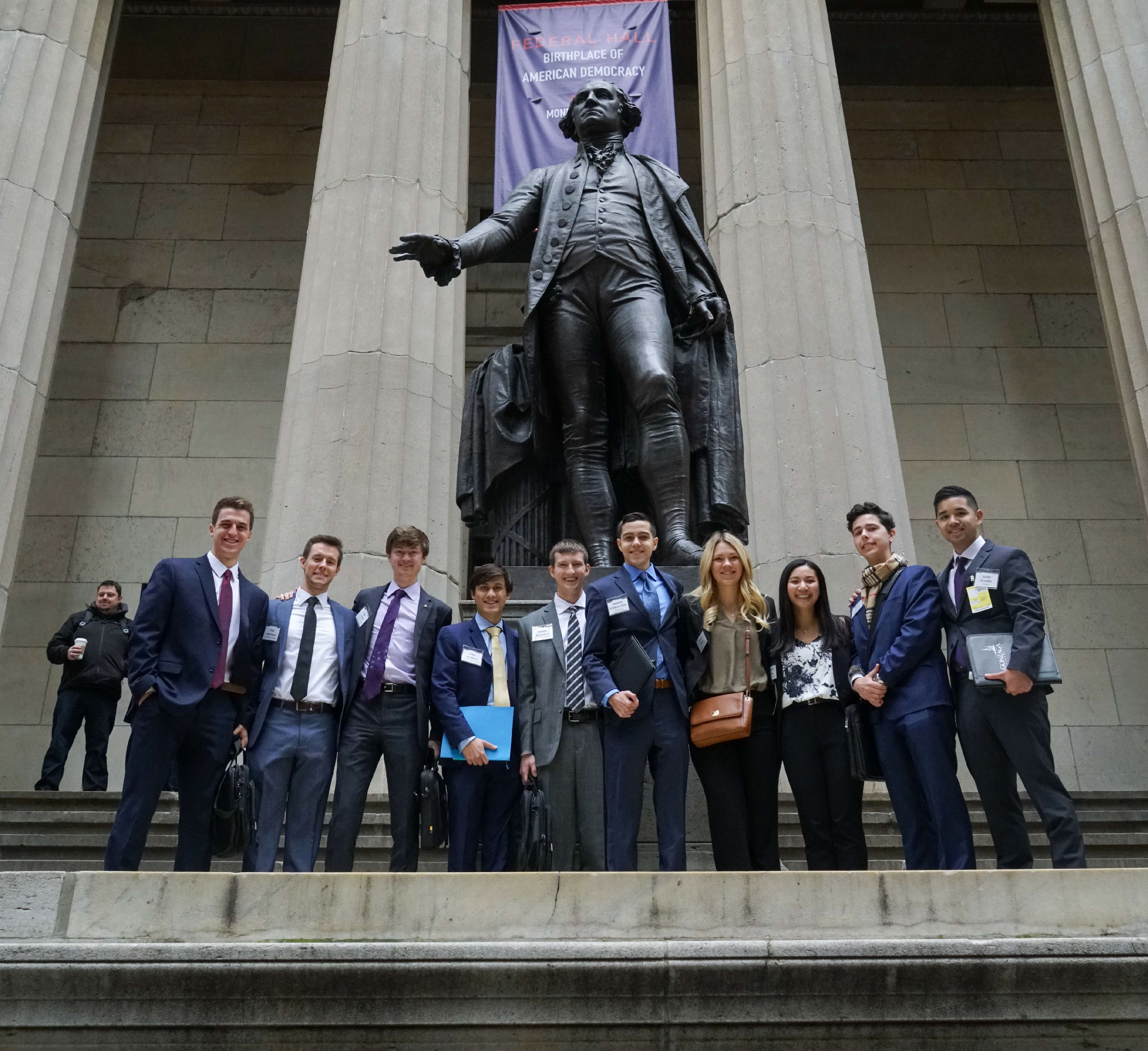 NY Trek Students on Wall Street 