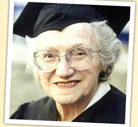 A headshot of Eva Lassman, Holocaust Survivor and long-time Hate Studies educator. 