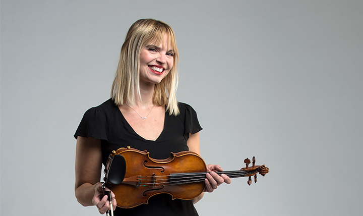 Female musician with violin