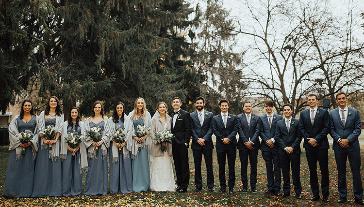 gonzaga couple with six attendants each