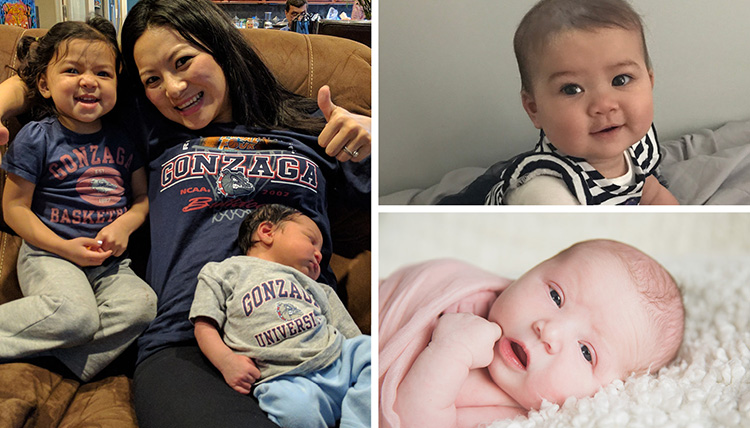 Gonzaga alumni babies - Patel, Mattingly, Sweeney