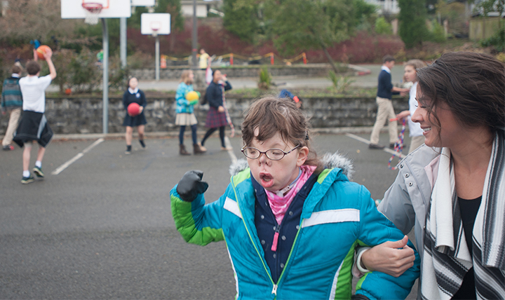 Gonzaga School of Education graduate with a young child who has developmental disabilities