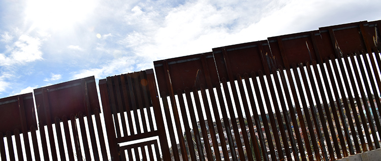 A gate at the border wall near Nogales