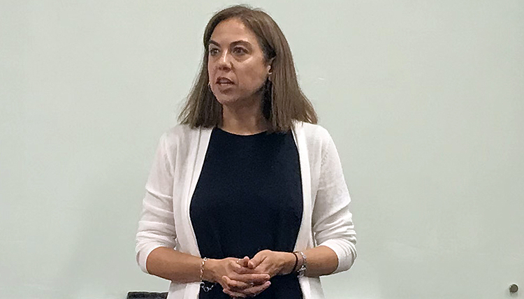 Cynthia Stavrianos, the institute’s academic director and GU associate professor of political science. GU photo