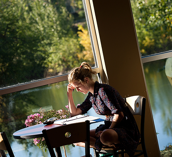 A student in the Gonzaga University  Jepson Center for the School of Business Administration. GU photo