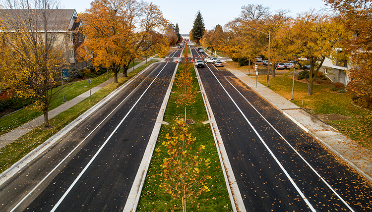 Sharp Avenue construction. GU photo by Zack Berlat